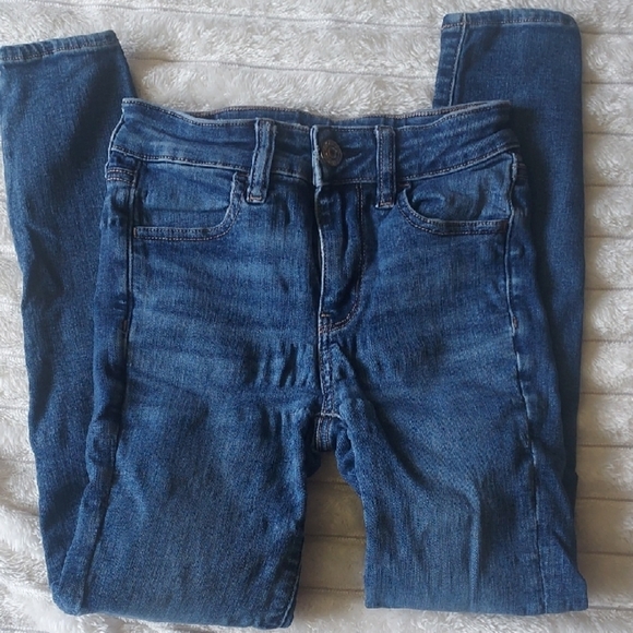 American Eagle Outfitters Dark Blue Skinny Jeans - Picture 2 of 8